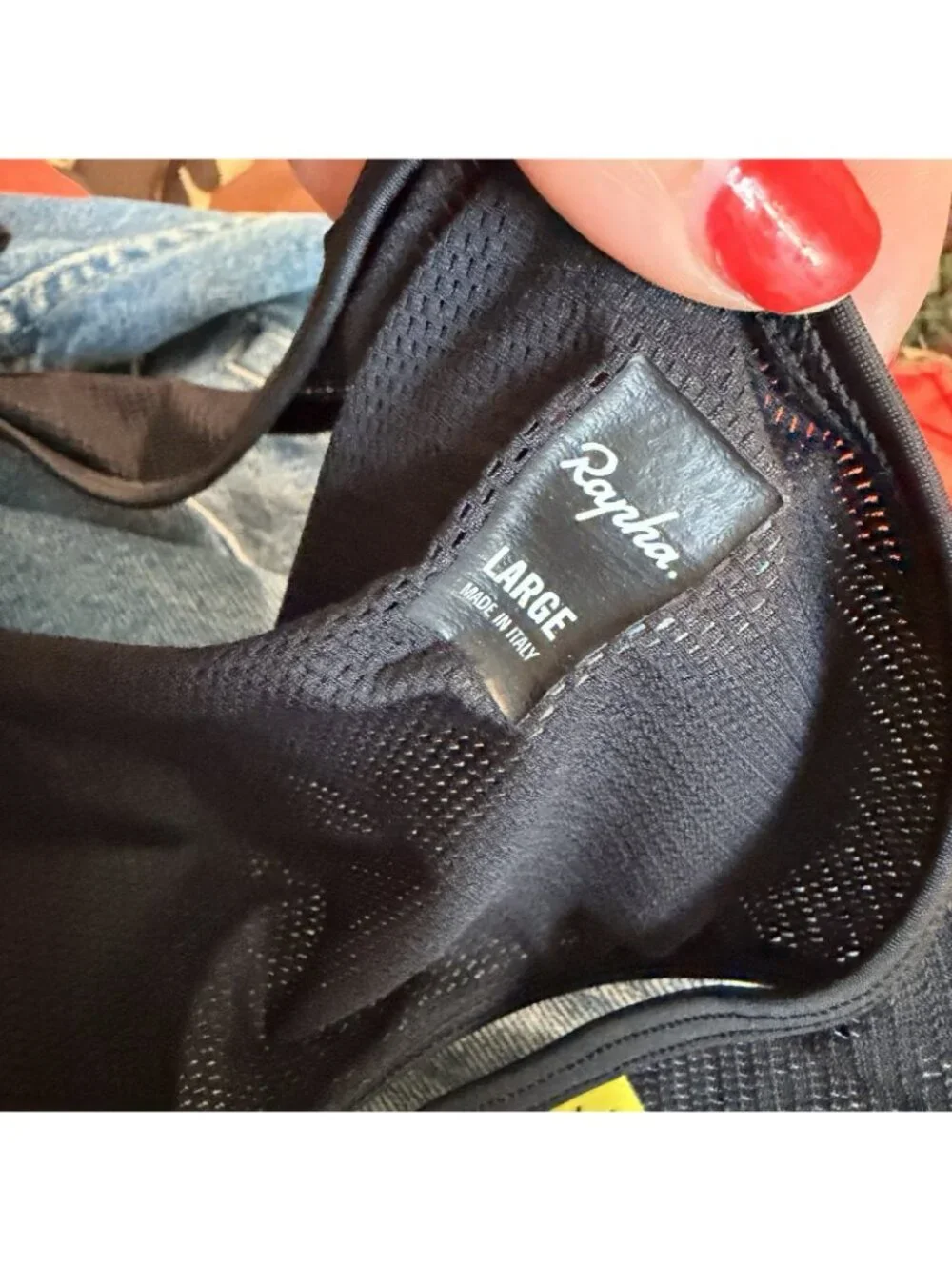 Rapha Cycling Suit Tights L Black Neon Stretch Unisex Compression Biking